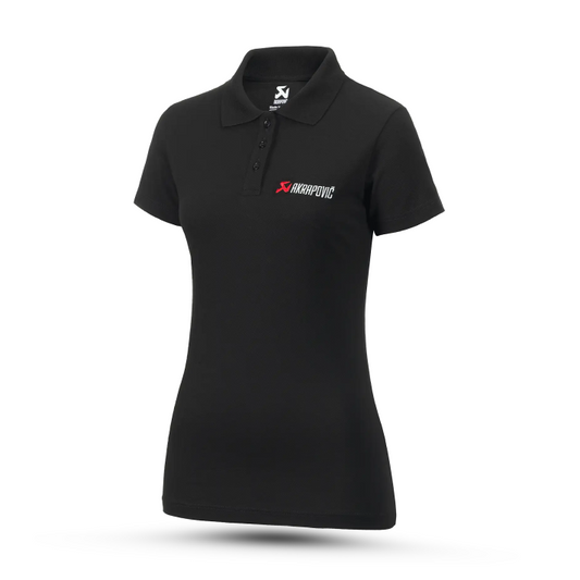 Akrapovič Logo Polo Women's – Black with Red Detailing