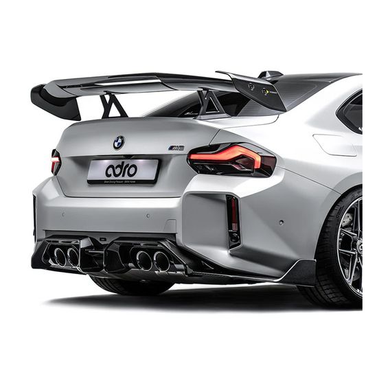 BMW G87 M2 ADRO AT-R3 Prepreg Carbon Fiber Swan Neck Dual Element Wing