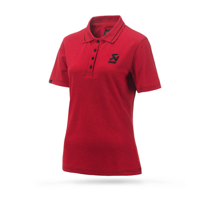 Akrapovič Corpo Polo Red Women's – Stylish Comfort with a Premium Finish