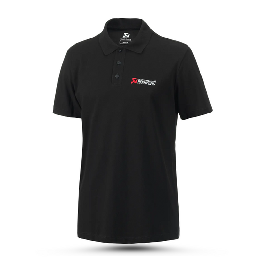 Akrapovič Logo Polo Men's – Classic Black Cotton Polo