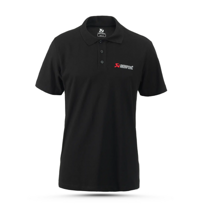 Akrapovič Logo Polo Men's – Classic Black Cotton Polo
