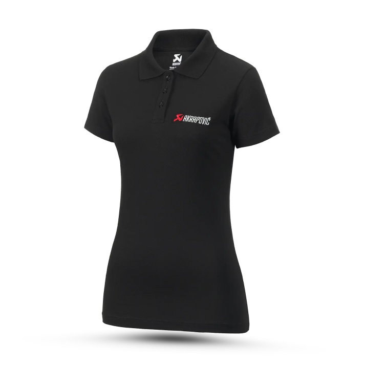 Akrapovič Logo Polo Women's – Black with Red Detailing