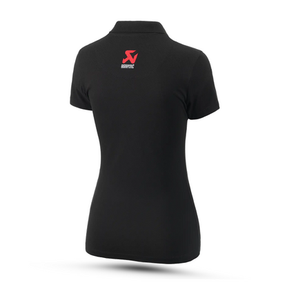 Akrapovič Logo Polo Women's – Black with Red Detailing