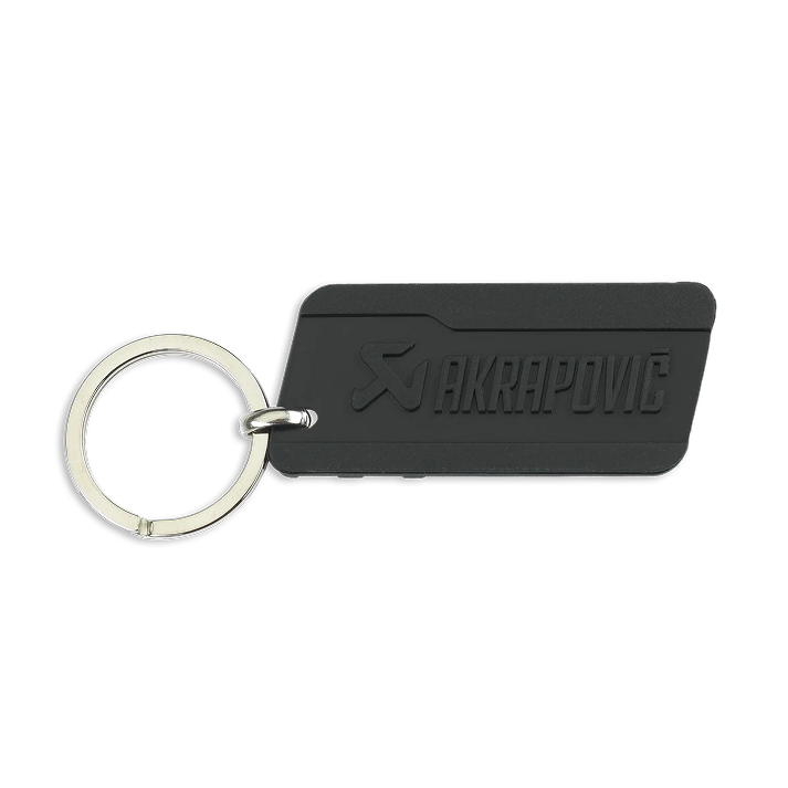 Akrapovič Off-road Rock'n'Roar Keychain – Black Rubber & Metal Ring
