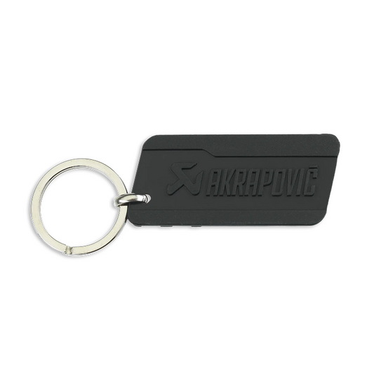 Akrapovič Off-road Rock'n'Roar Keychain – Black Rubber & Metal Ring