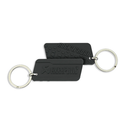 Akrapovič Off-road Rock'n'Roar Keychain – Black Rubber & Metal Ring
