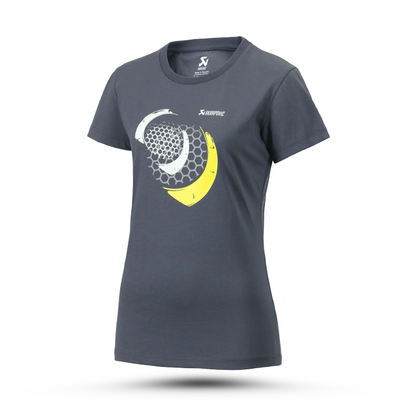Akrapovič T-shirt Mesh Women's – Blue-Grey, White, Yellow