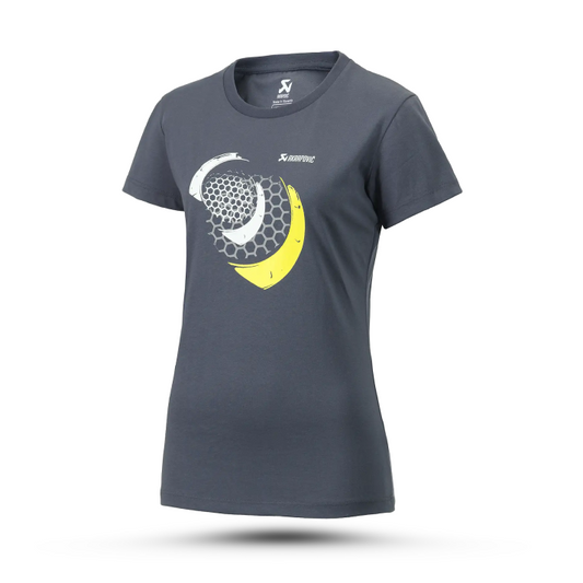 Akrapovič T-shirt Mesh Women's – Blue-Grey, White, Yellow