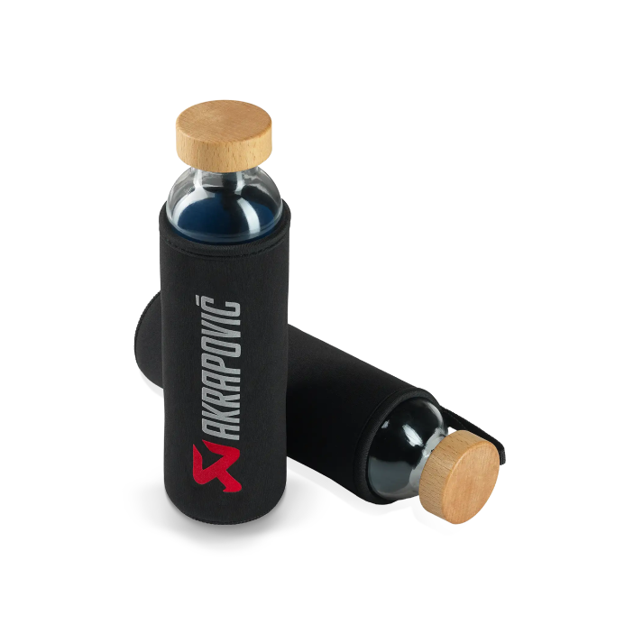 Akrapovič x Flaska Water Bottle – Premium Glass Hydration