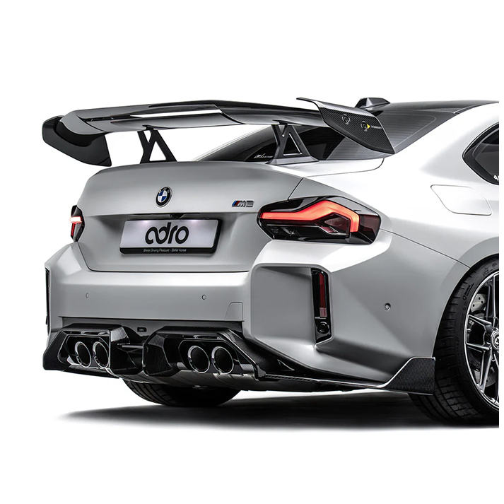 BMW G87 M2 ADRO AT-R3 Prepreg Carbon Fiber Swan Neck Dual Element Wing