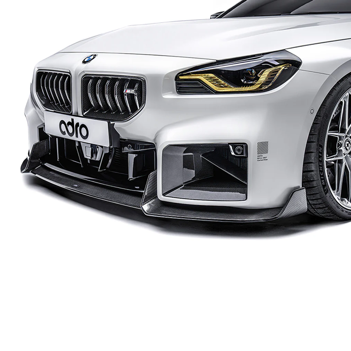 BMW G87 M2 ADRO Prepreg Carbon Fiber Front Lip – OEM Stock Bumper
