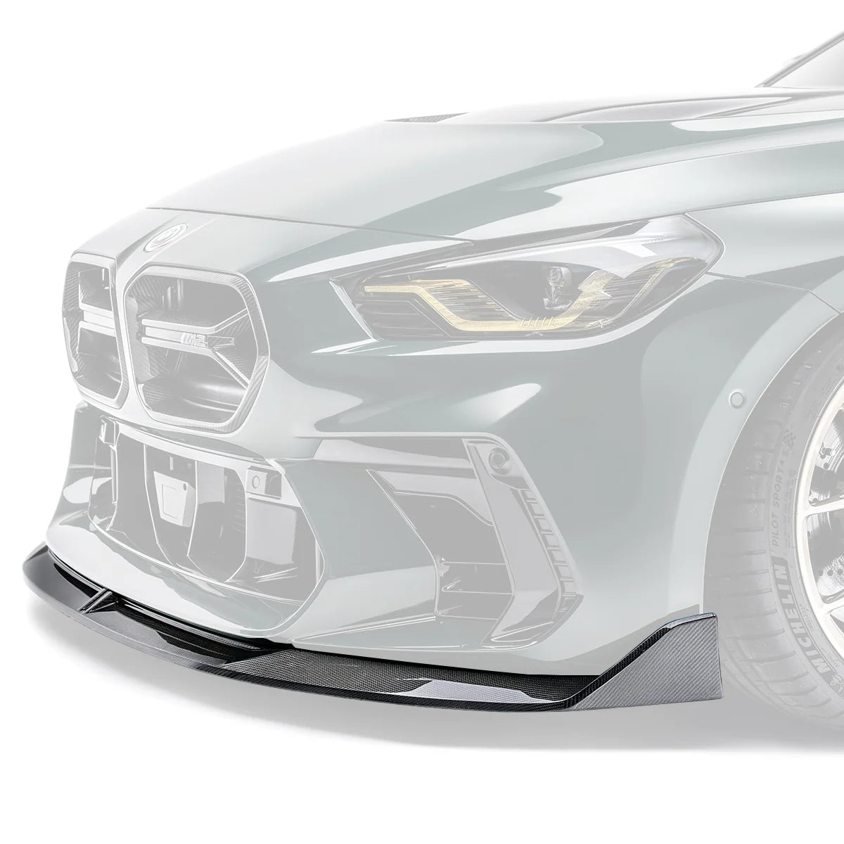 BMW G87 M2 ADRO Carbon Fiber Front Lip V2 – Wet Carbon Fiber